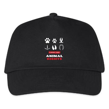 animal rights - Kids’ Baseball Cap - black - Front