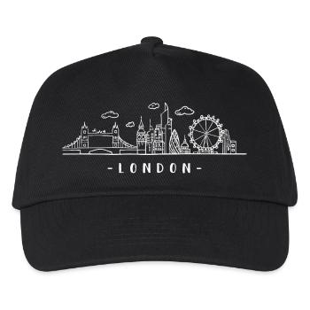 London Capital England Skyline Tower-Bridge - Kids’ Baseball Cap - black - Front