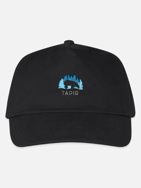 Neugieriger Tapir Weihnachtszauber - Kinder Basecap - Schwarz