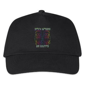 Psychedelische Hippies - Kinder Basecap - Schwarz - Vorne