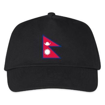 Nepal - Kinder Basecap - Schwarz - Vorne