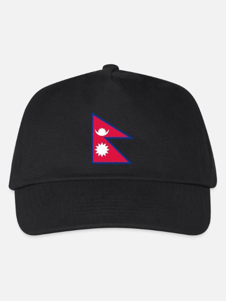 Nepal - Kinder Basecap - Schwarz