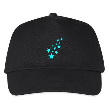 Stern Sternchen Muster Symbol - Kinder Basecap - Schwarz - Vorne