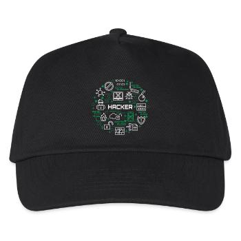 Hacker - Kinder Basecap - Schwarz - Vorne