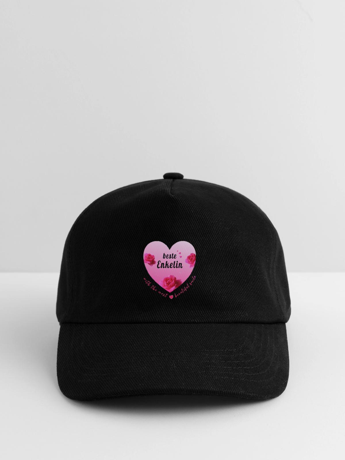beste Enkelin - Kinder Basecap - Schwarz - Vorne
