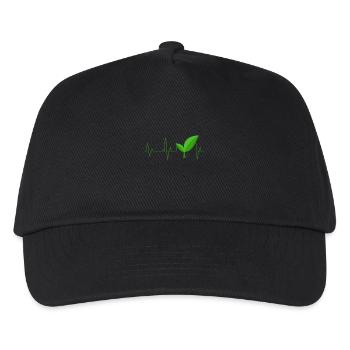 Vegan - Kinder Basecap - Schwarz - Vorne