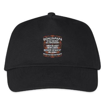 Bonus Papa - Kinder Basecap - Schwarz - Vorne