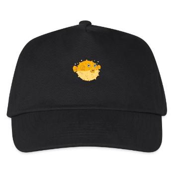 Kugelfisch - Kinder Basecap - Schwarz - Vorne