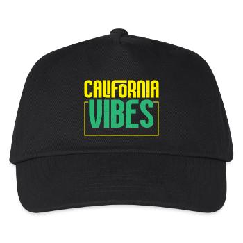 California Vibes USA Bundesstaat Amerika Kaliforni - Kinder Basecap - Schwarz - Vorne