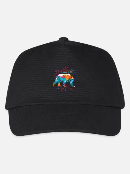Majestätischer Braunbär Kanada - Kinder Basecap - Schwarz