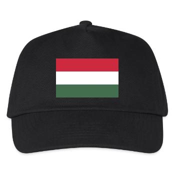 Ungarn Flagge - Kinder Basecap - Schwarz - Vorne