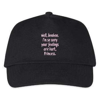 Pinkes Spruchdesign: Sorry Princess Supernatural - Kinder Basecap - Schwarz - Vorne