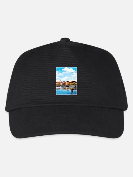 Kiel Dekoration Deutschland Vintage Reiseposter WPA - Kinder Basecap - Schwarz