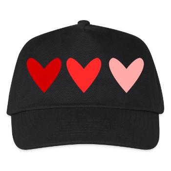 HEILIGER VALENTINSTAG. ICH LIEBE DICH. ICH LIEBE DICH. LIEBE. LIEBE - Kinder Basecap - Schwarz - Vorne