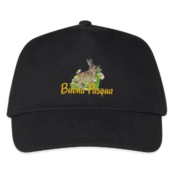 buona pasqua Frohe Ostern - Kinder Basecap - Schwarz - Vorne