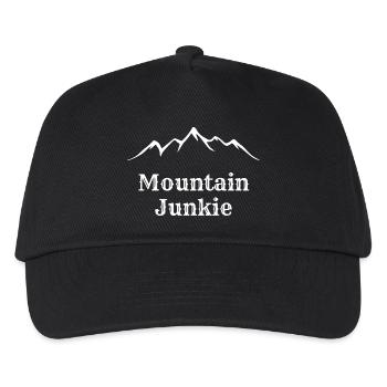 mountain junkie - Kids’ Baseball Cap - black - Front