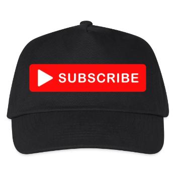 Subscribe Button Click Icon Design - Kids’ Baseball Cap - black - Front