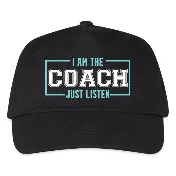 Trainer Shirt - Kinder Basecap - Schwarz - Vorne