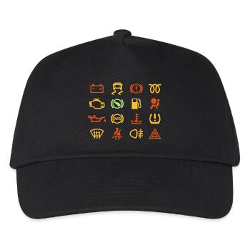 Car indicator lights - Kids’ Baseball Cap - black - Front