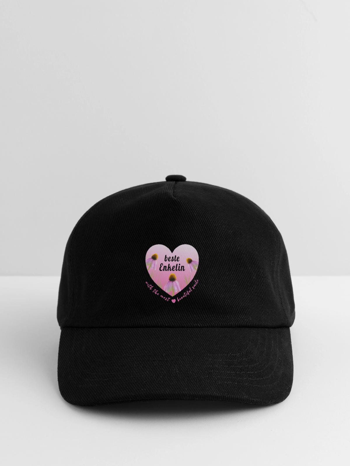 beste Enkelin - Kinder Basecap - Schwarz - Vorne