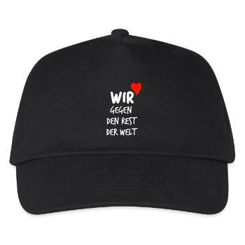 Wir gegen den Rest der Welt - Kinder Basecap - Schwarz - Vorne