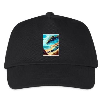 Carpinteria Bluffs Kalifornien Reiseposter - Kinder Basecap - Schwarz - Vorne