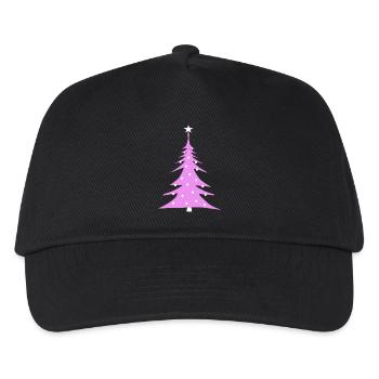 Weihnachtsbaum - Kinder Basecap - Schwarz - Vorne