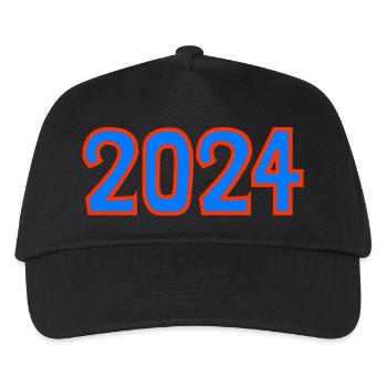 2024.Frohes neues Jahr. SILVESTER. NEUJAHR. - Kinder Basecap - Schwarz - Vorne