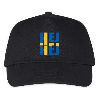 SWEDISH HEJ HEJ SWEDEN - Kids’ Baseball Cap - black - Front