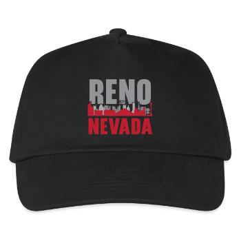 Reno Nevada USA Staat Amerika Reisen Nevadan - Kinder Basecap - Schwarz - Vorne