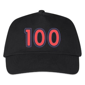 100. 100 YEARS. 100th ANNIVERSARY - Kids’ Baseball Cap - black - Front