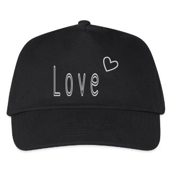 VALENTINSTAG. ICH LIEBE DICH. ICH LIEBE DICH. LIEBE. LIEBE - Kinder Basecap - Schwarz - Vorne