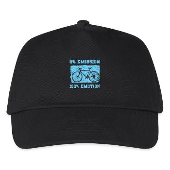 Fahrrad Umwelt Klima Klimawandel Fahrradfahren MTB - Kinder Basecap - Schwarz - Vorne