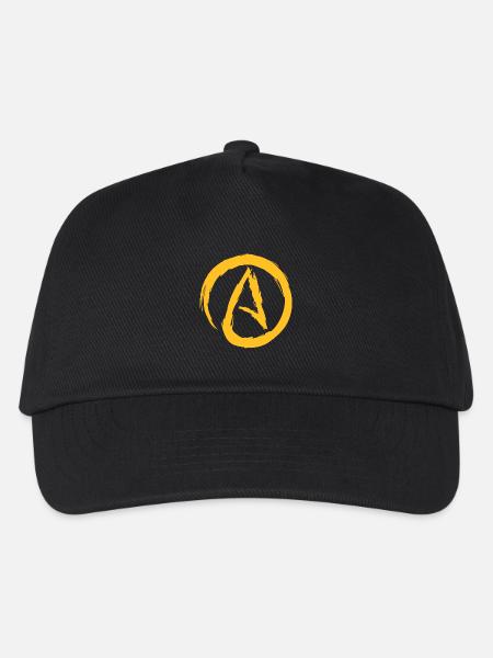 Atheismus Symbol Atheist Darwin Evolution Geschenk - Kinder Basecap - Schwarz