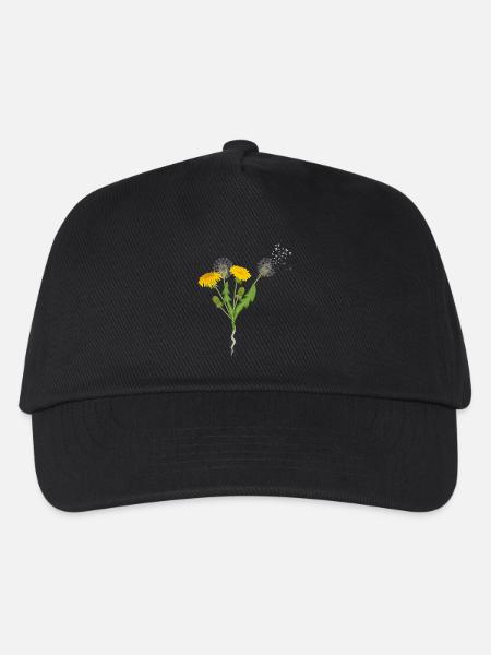 Löwenzahn Pusteblumen Schmetterlinge - Kinder Basecap - Schwarz