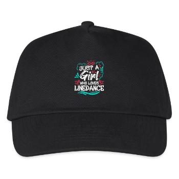 Linedance Geschenk - Kinder Basecap - Schwarz - Vorne