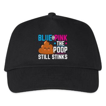 Blau oder Rosa Die Kacke stinkt immer noch Baby En - Kinder Basecap - Schwarz - Vorne
