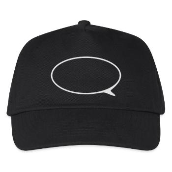 sprechblase blanco - Kinder Basecap - Schwarz - Vorne
