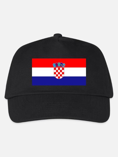 Kroatien - Kinder Basecap - Schwarz