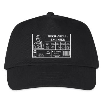 Name: Mechanical Engineer Nutrition Label - Kinder Basecap - Schwarz - Vorne