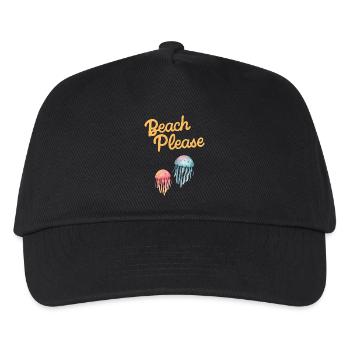 beach please jellyfish - Kids’ Baseball Cap - black - Front