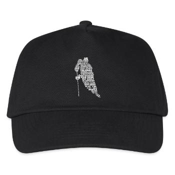 Hockey Terminology Word Art - Kids’ Baseball Cap - black - Front