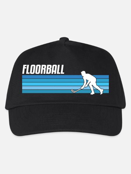 Floorball Unihockey Floor Ball - Kinder Basecap - Schwarz
