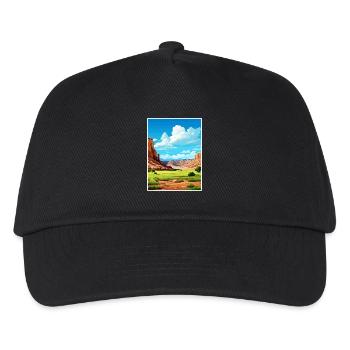Capitol Reef National Park Vintage Reiseposter - Kinder Basecap - Schwarz - Vorne