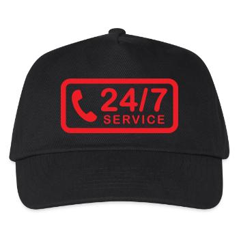 24/7 h Service - Kids’ Baseball Cap - black - Front