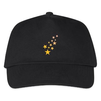 Stern Sternchen Muster Sternenhimmel - Kinder Basecap - Schwarz - Vorne