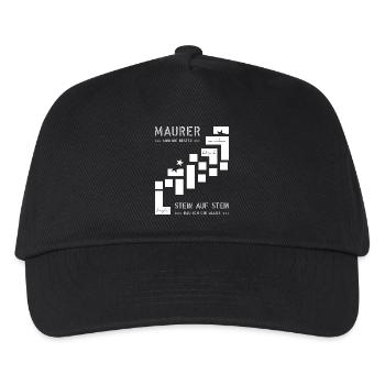 Mauer Hochbau Hausbauer - Kinder Basecap - Schwarz - Vorne