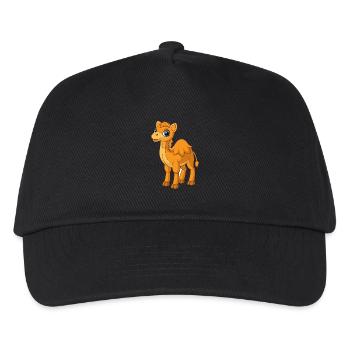 Kamel Niedliche Maskottchen Zeichentrickfigur Kawaii - Kinder Basecap - Schwarz - Vorne