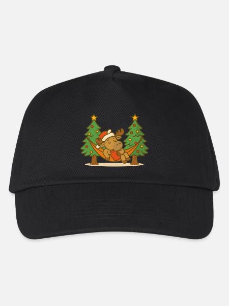 Elch Weihnachten Hängematte Cartoon - Kinder Basecap - Schwarz