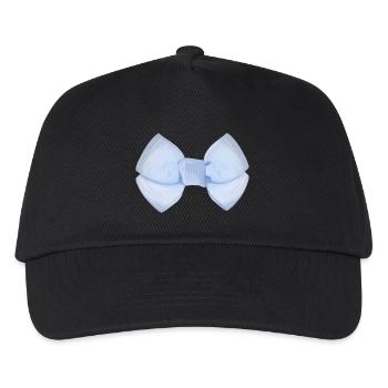 Schleife Blau - Kinder Basecap - Schwarz - Vorne